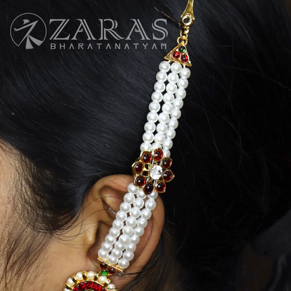 Bharatanatyam Dance Jewellery - 3 Line Flower RG Kemp CS Maatal image 0