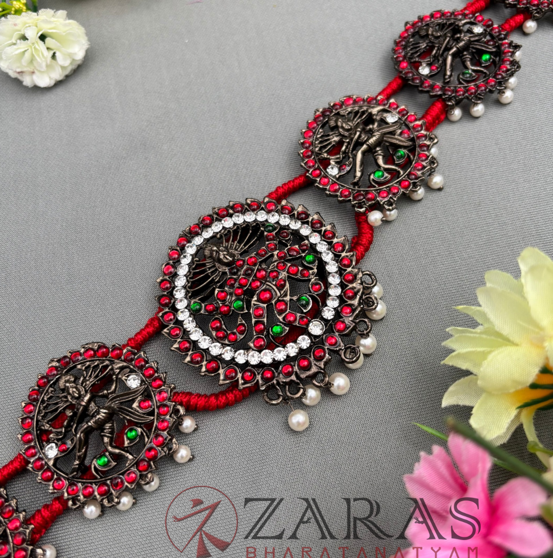 Bharatanatyam Dance Jewellery Black - Nadaraj CS RG Kemp Hip Belt (Ottiyanam) image 0