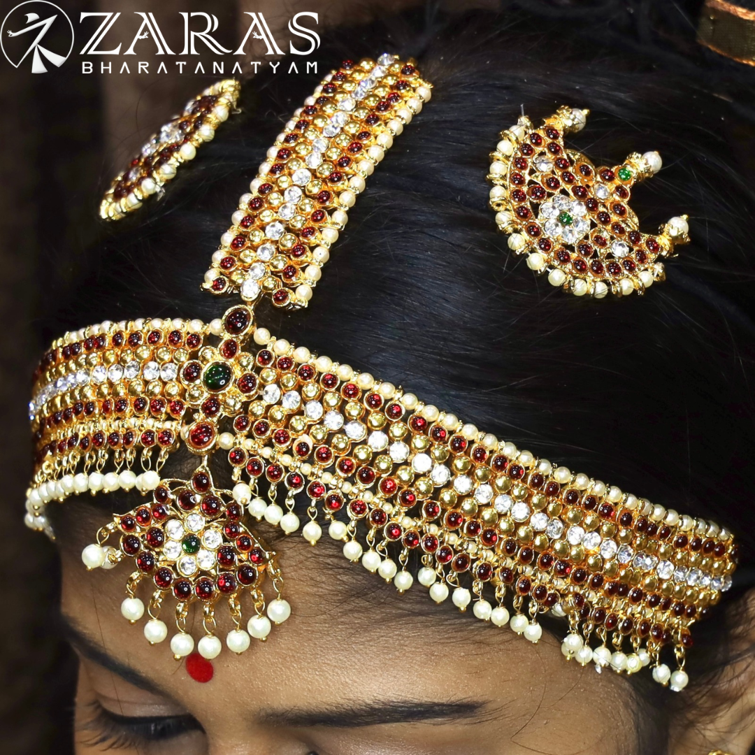 Bharatanatyam Dance Jewellery - Headset Balls Leaf CS RG Kemp image 0