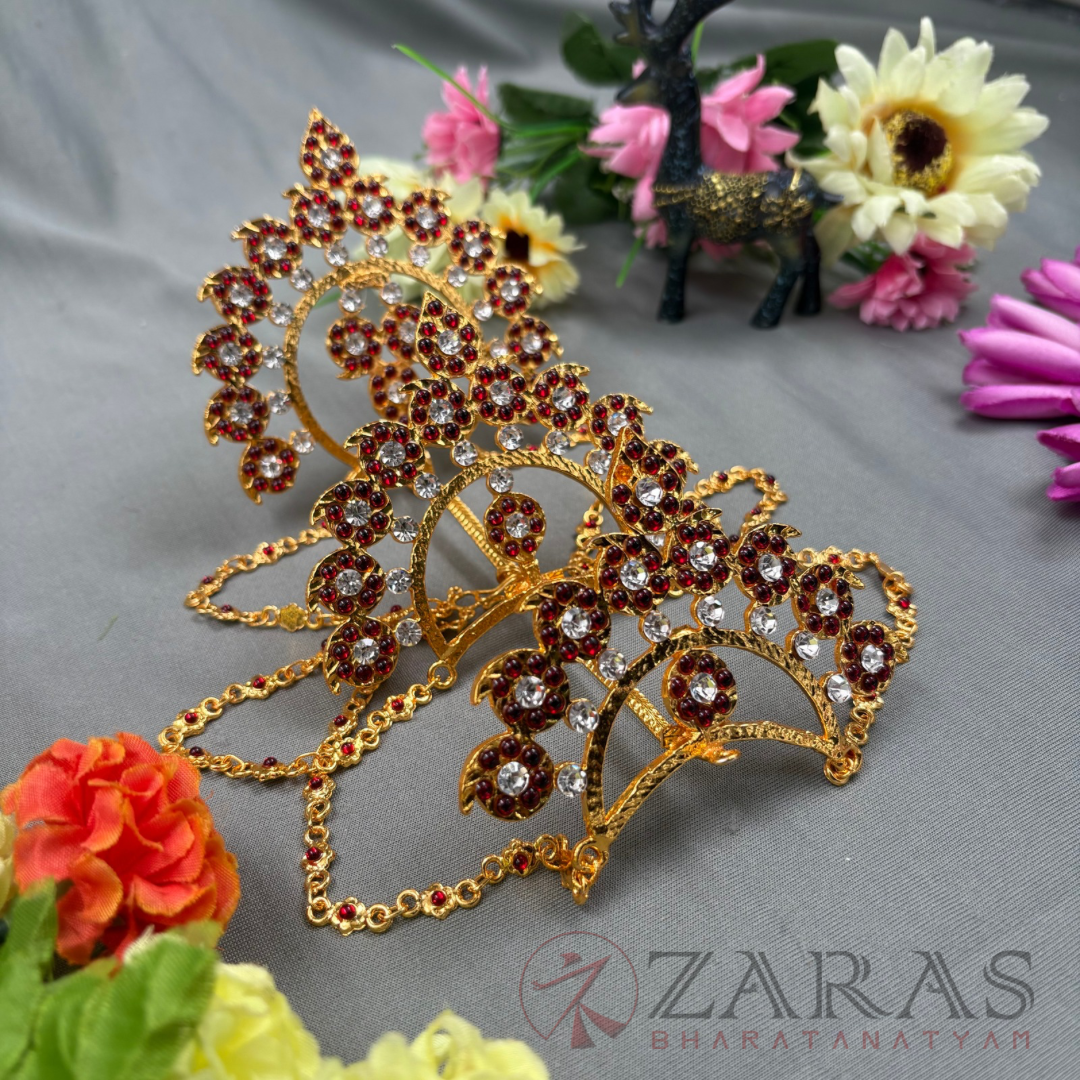 Bharatanatyam Dance Jewellery - Step Manga Head Crown RG Kemp image 1