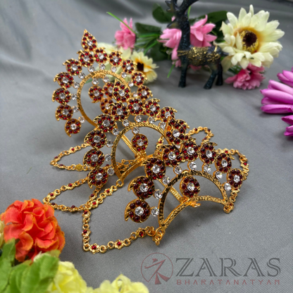 Bharatanatyam Dance Jewellery - Step Manga Head Crown RG Kemp image 1