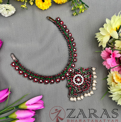 Bharatanatyam Dance Jewellery Black - Necklace Manga CS RG Kemp Beads image 1