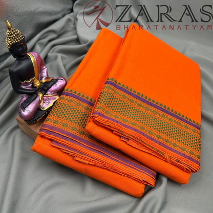 Bharatanatyam Dance Practice Saree - Mango Yellow Green Diamond Double image 2