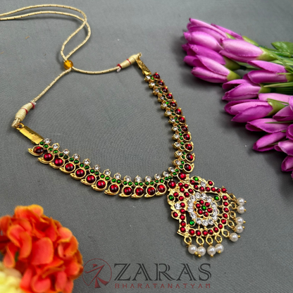Bharatanatyam Dance Jewellery - Round Manga Necklace RG Kemp Peo image 2