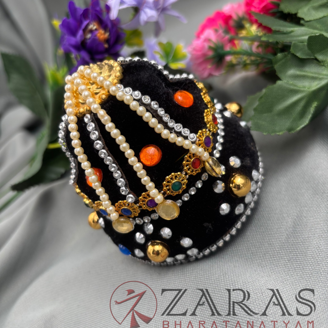 Bharatanatyam Dance Accessories - 3S Aandaal Kondai Stones & Pearls Andavan image 0