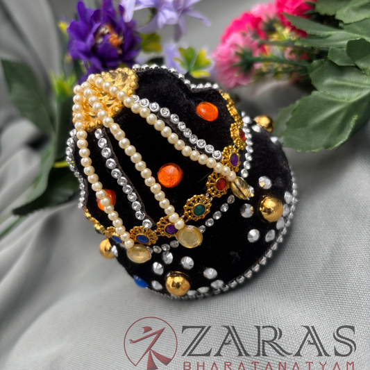 Bharatanatyam Dance Accessories - 3S Aandaal Kondai Stones & Pearls Andavan image 0