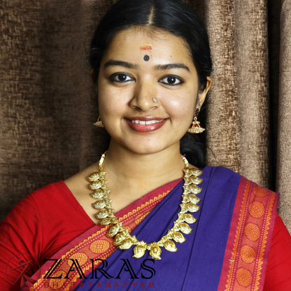 Bharatanatyam Dance Jewellery - Necklace Manga Design Full Gold M image 1
