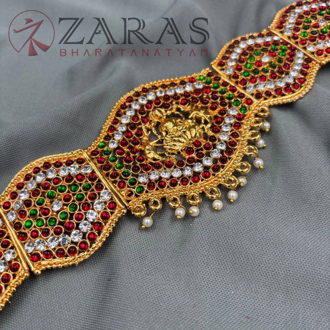 Bharatanatyam Dance Jewellery - Lakshmi CS Hip Belt Kemp SN (Ottiyanam) image 2