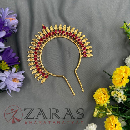 Bharatanatyam Dance Jewellery - Small Manga Pink Kemp Head Arch image 0