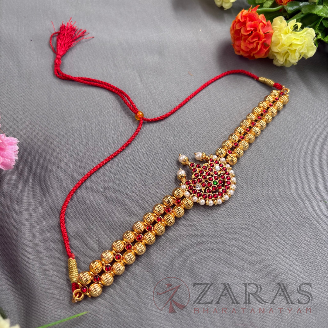 Bharatanatyam Dance Jewellery - 2L Balls Moon Necklace RG Kemp Choker Type image 1