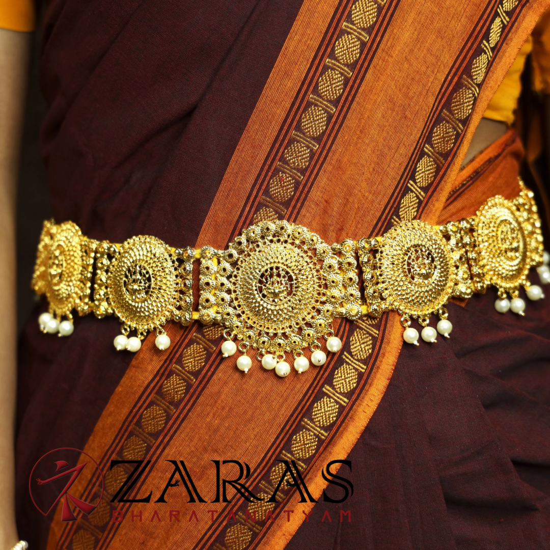 Bharatanatyam Dance Jewellery - C Lakshmi Hip Belt Gold (Ottiyanam) image 0