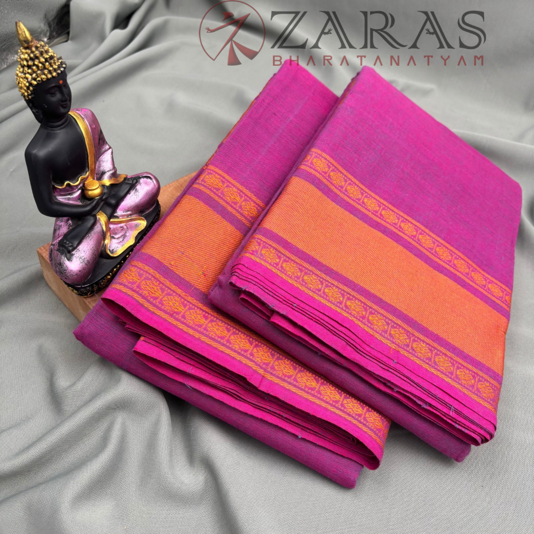 Bharatanatyam Dance Practice Saree - Purple Mustard Double Coin image 1