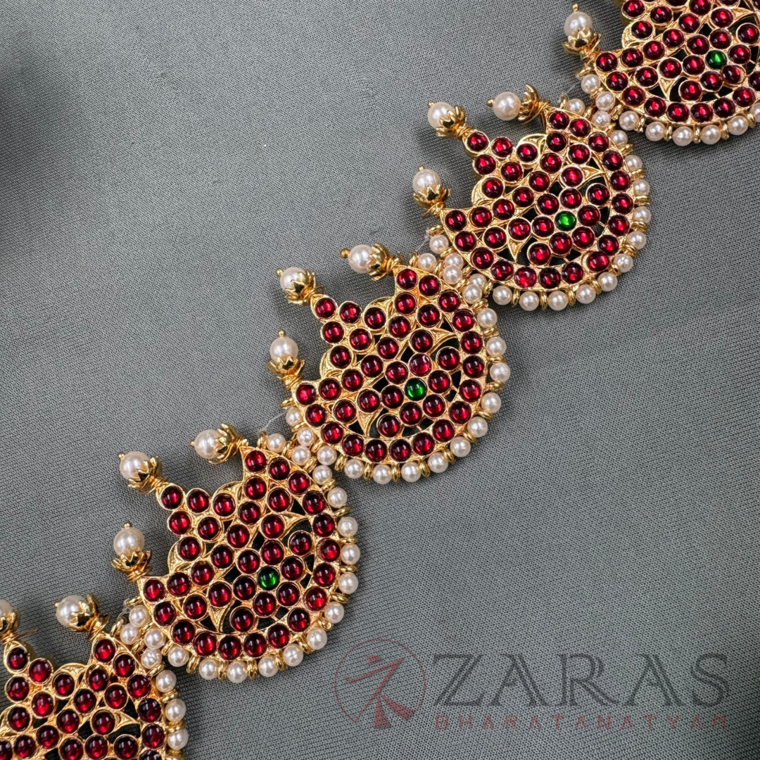 Bharatanatyam Dance Jewellery - Moon Hip Belt RG Kemp (Ottiyanam) image 2