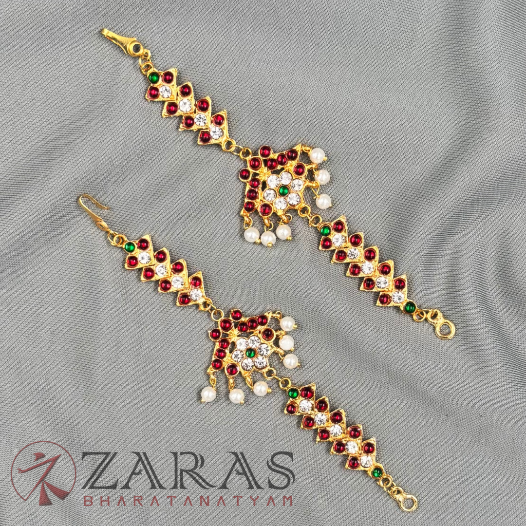 Bharatanatyam Dance Jewellery - Leaf & V RG kemp CS Maatal image 2
