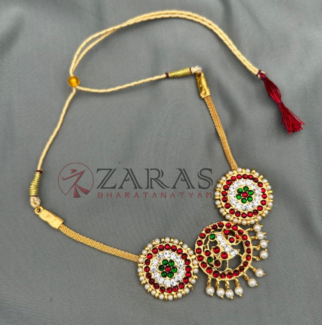 Bharatanatyam Dance Jewellery - Necklace D Sun & Peacock CS RG Kemp SA image 0