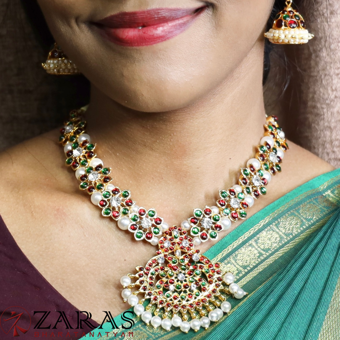 Bharatanatyam Dance Jewellery - Necklace RG Kemp CS Flower P Design image 0