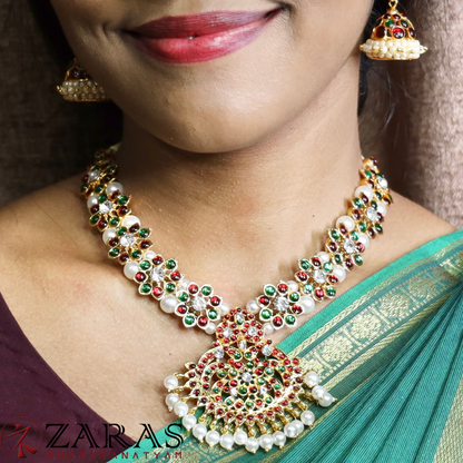 Bharatanatyam Dance Jewellery - Necklace RG Kemp CS Flower P Design image 0
