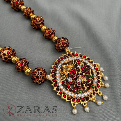 Bharatanatyam Dance Jewellery - Ruthratcham with Nataraj Kemp Haaram image 3