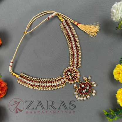Bharatanatyam Dance Jewellery Necklace - Sun Moon  RG Kemp CS image 0
