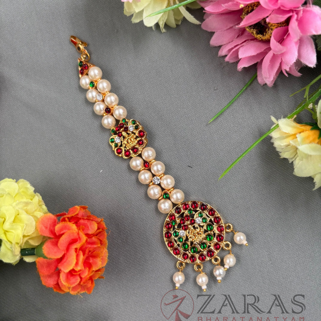 Bharatanatyam Dance Jewellery - 2L Balls Thilagam Lakshmi RG Kemp Netti Chutti image 0