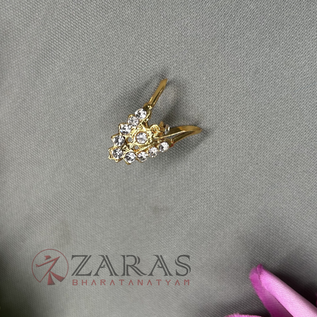 Bharatanatyam Dance Jewellery - Finger Ring W Stone image 1