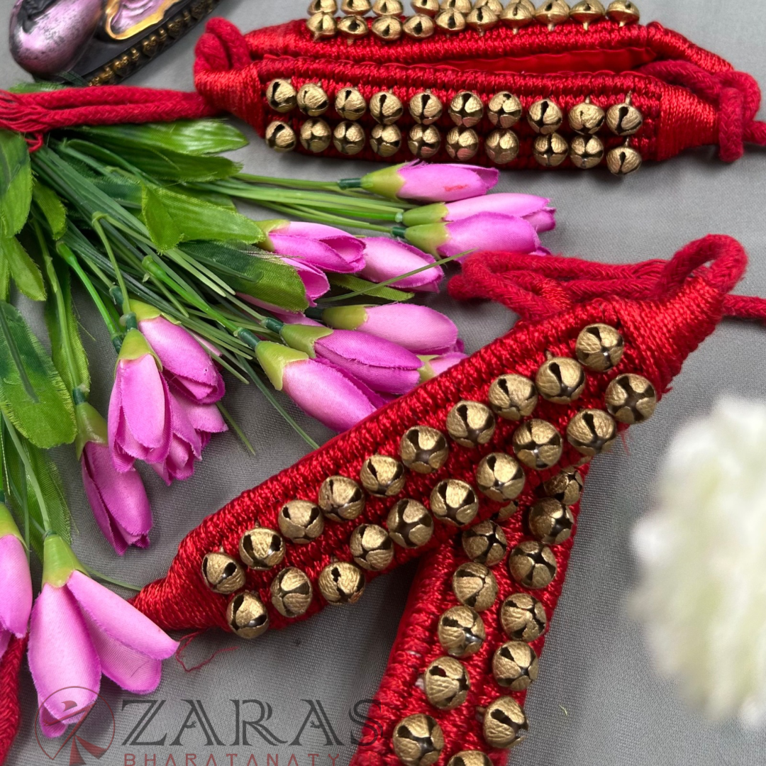 Bharatanatyam Dance Salangai - 2 Line Ankle Bells (Thread) image 3