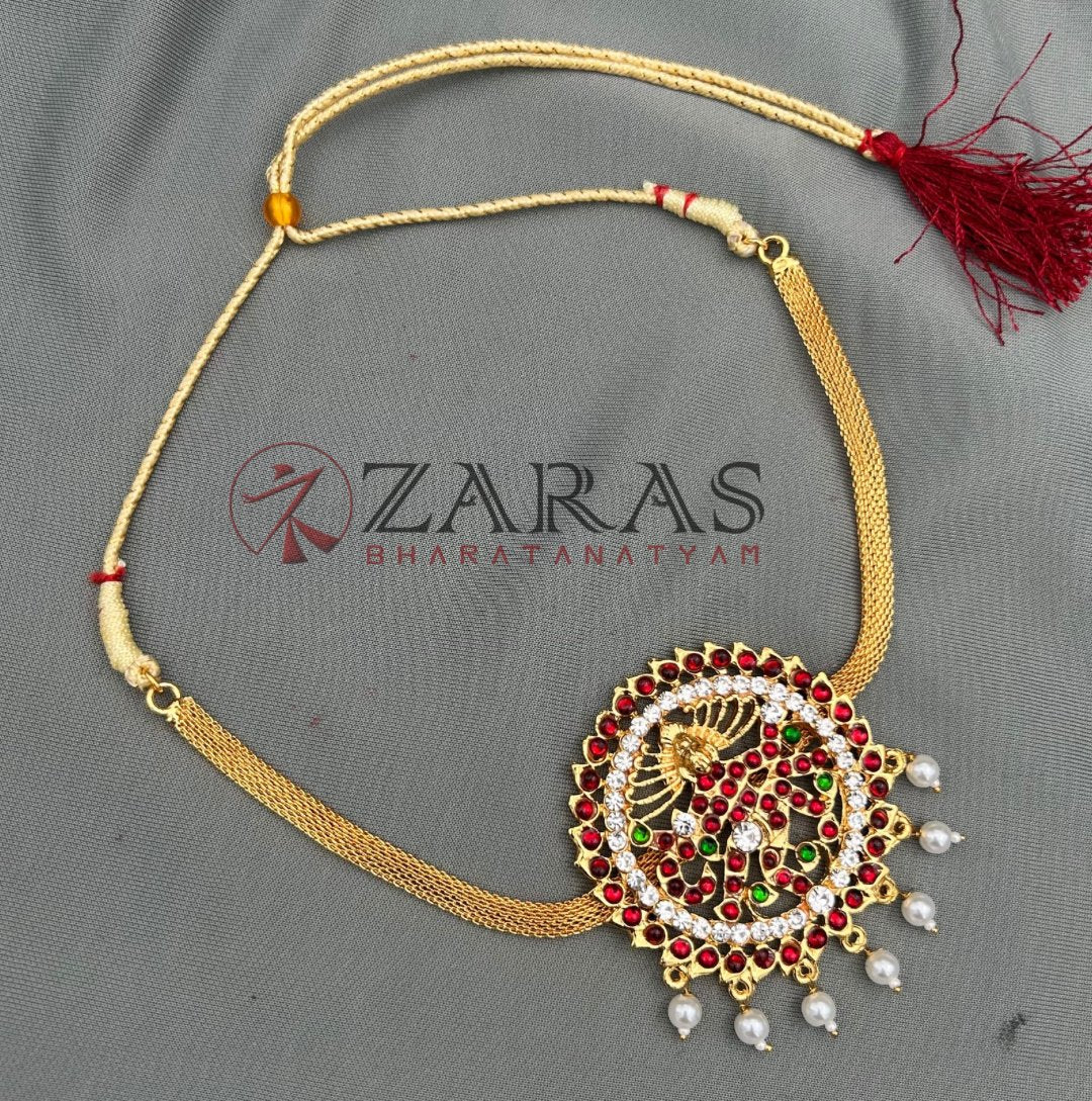 Bharatanatyam Dance Jewellery - Necklace Round with Nadaraj RG Kemp CS SA image 0