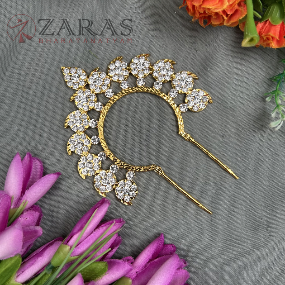 Bharatanatyam Dance Jewellery - Manga White CS Red Head Arch image 0