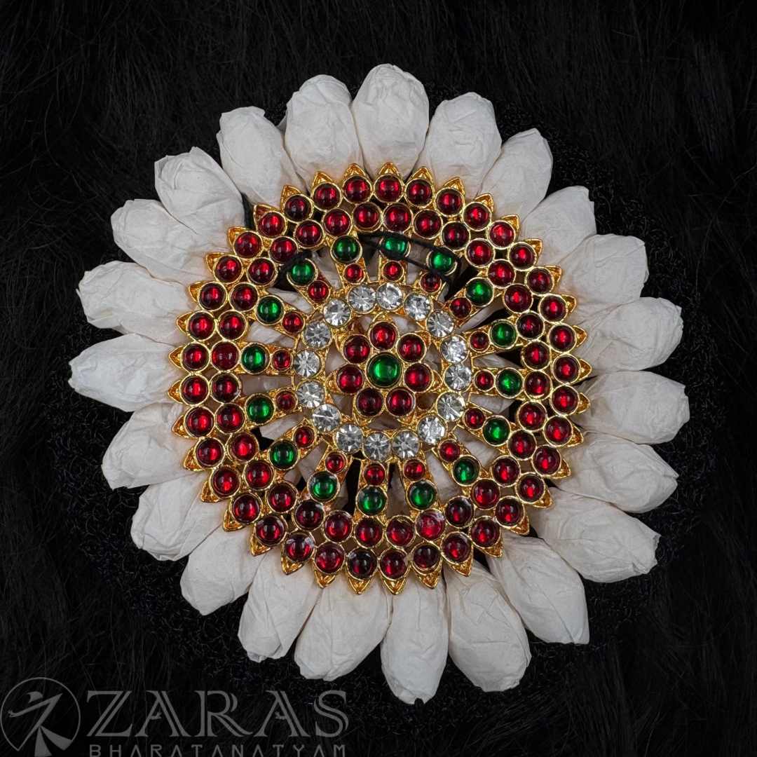 Bharatanatyam Dance Jewellery - Rakodi Flower Sharp RG Kemp With Paper Ring image 0