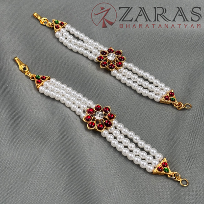 Bharatanatyam Dance Jewellery - 3 Line Flower RG Kemp CS Maatal image 3