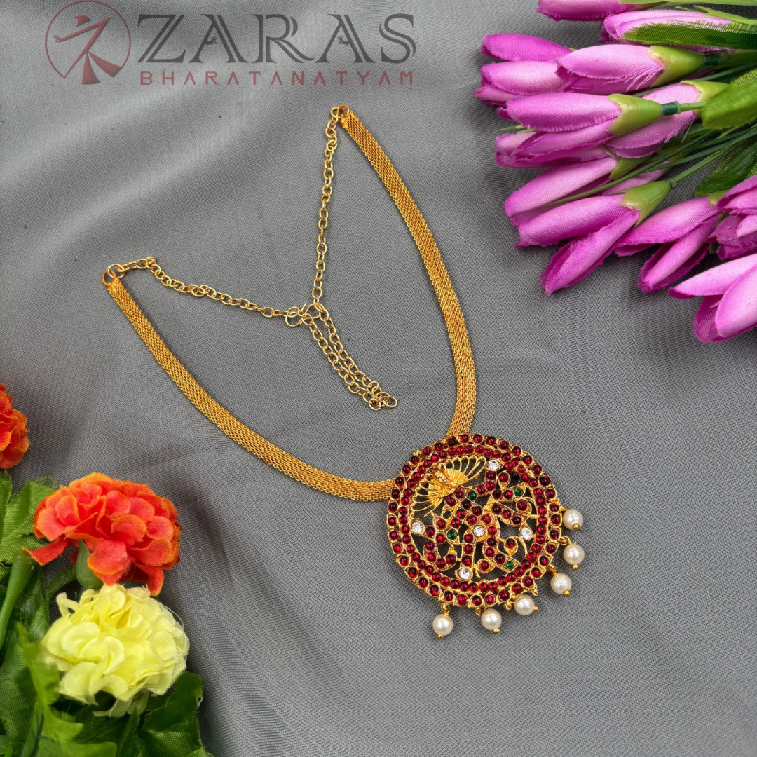 Bharatanatyam Dance Jewellery Necklace - Round Nadaraj RG Kemp Cha image 0