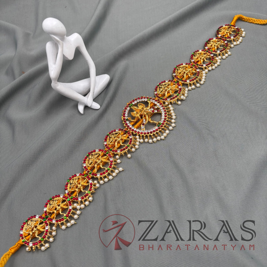 Bharatanatyam Dance Jewellery - Full Nadaraj Hip Belt RG CS Kemp (Ottiyanam) image 3