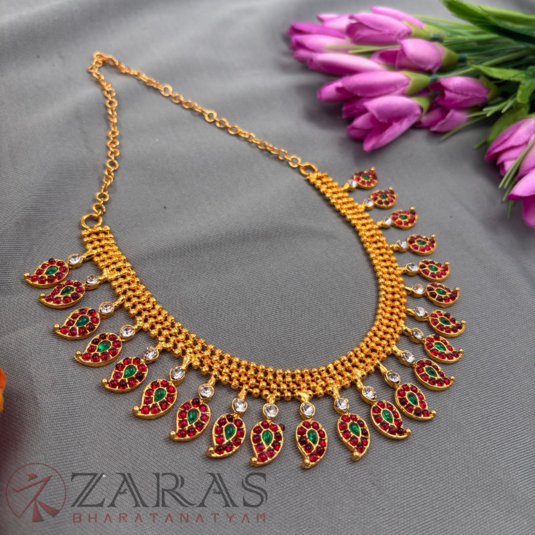 Bharatanatyam Dance Jewellery Necklace - Gold Balls Manga RG Kemp image 1