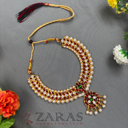 Bharatanatyam Dance Jewellery - Necklace V & Round RG Kemp CS image 0