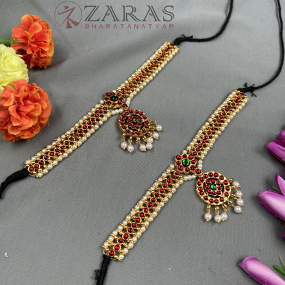 Bharatanatyam Dance Jewellery - Balls Beads RG Kemp Vangi / Baaju Bandh image 1