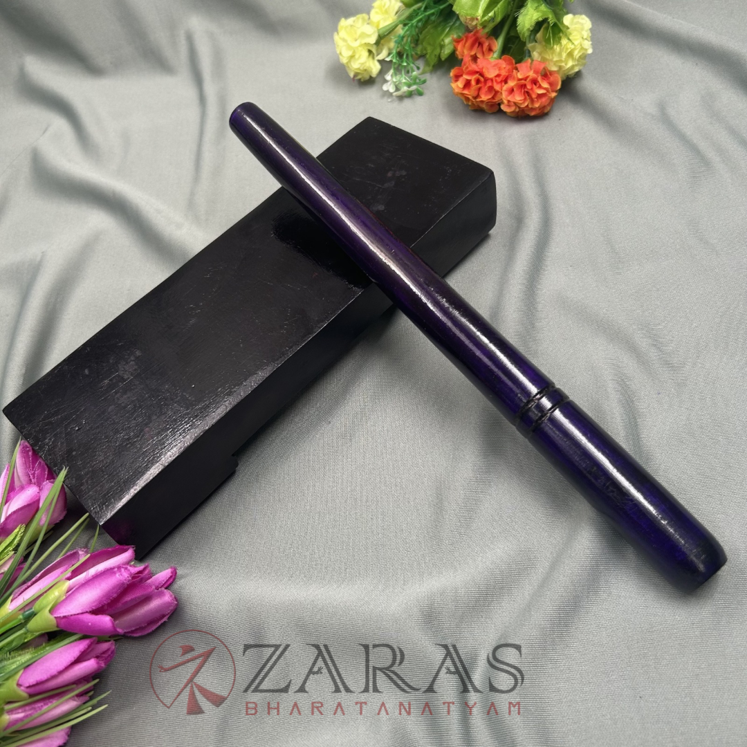 Bharatanatyam Dance Instruments - Thattu Manai Set / Thattu Kali POLISHED Deep Violet image 1