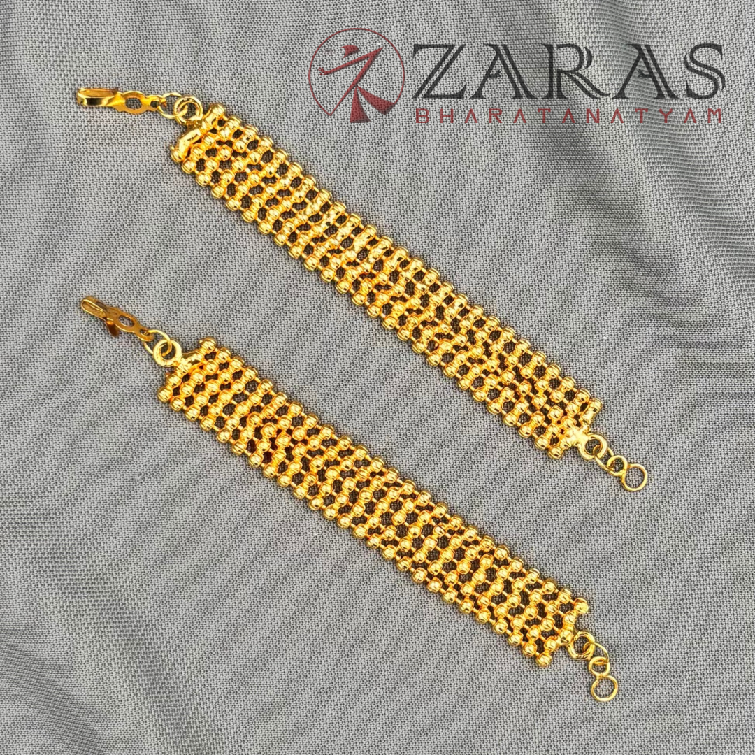 Bharatanatyam Dance Jewellery - Maatal Full Gold Balls image 2