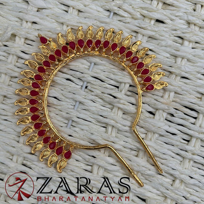 Bharatanatyam Dance Jewellery - Small Manga Pink Kemp Head Arch image 2