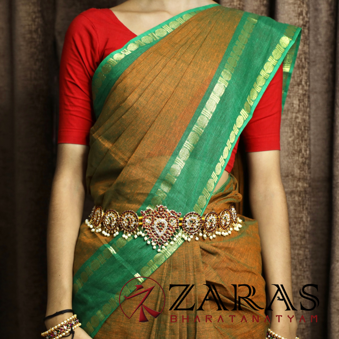 Bharatanatyam Dance Jewellery - Leaf Hip Belt RGS Kemp (Ottiyanam) image 1