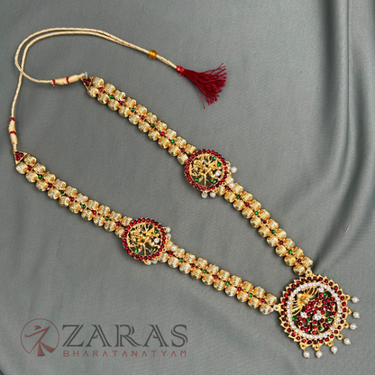Bharatanatyam Dance Jewellery -  Nadaraj with Gold Balls RG Kemp Balls Haaram image 2