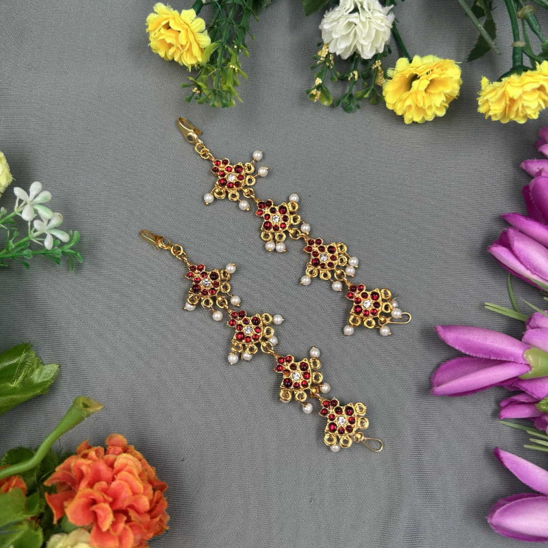 Bharatanatyam Dance Jewellery - Flower Maatal RG Kemp CS image 0