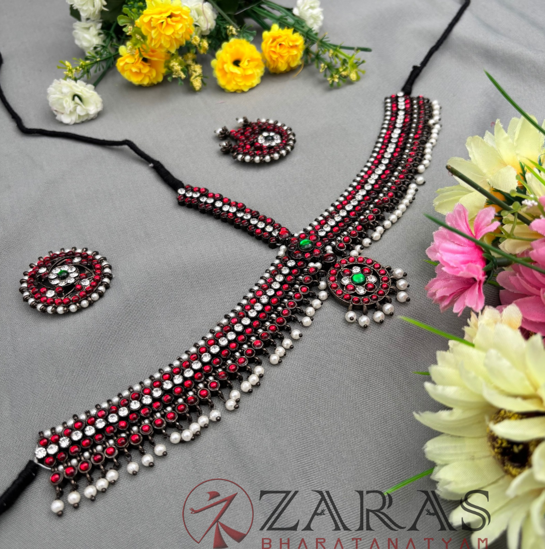 Bharatanatyam Dance Jewellery Black - Headset Sow & Round RG Kemp CS image 2