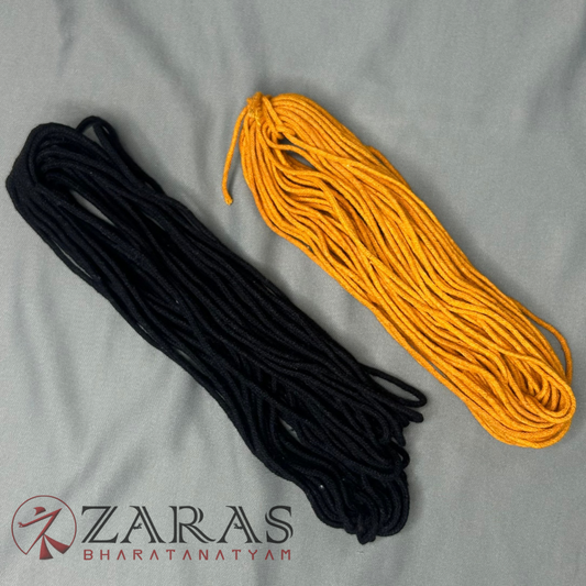 Bharatanatyam Dance Accessories - Cotton Thread (Black & Yellow) image 0