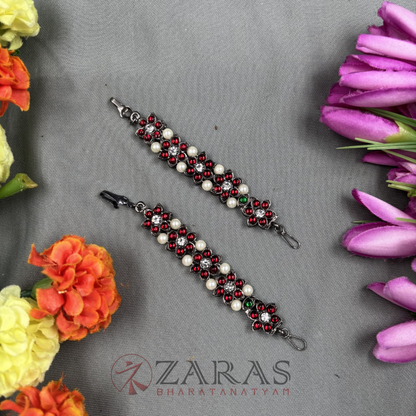 Bharatanatyam Dance Jewellery Black - Maatal Flower RG Kemp CS image 0