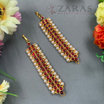 Bharatanatyam Dance Jewellery Maatal - D Round RG Kemp CS Pearls image 0