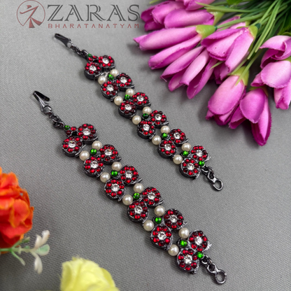 Bharatanatyam Dance Jewellery Black - Maatal Manga RG Kemp CS Pearls image 1