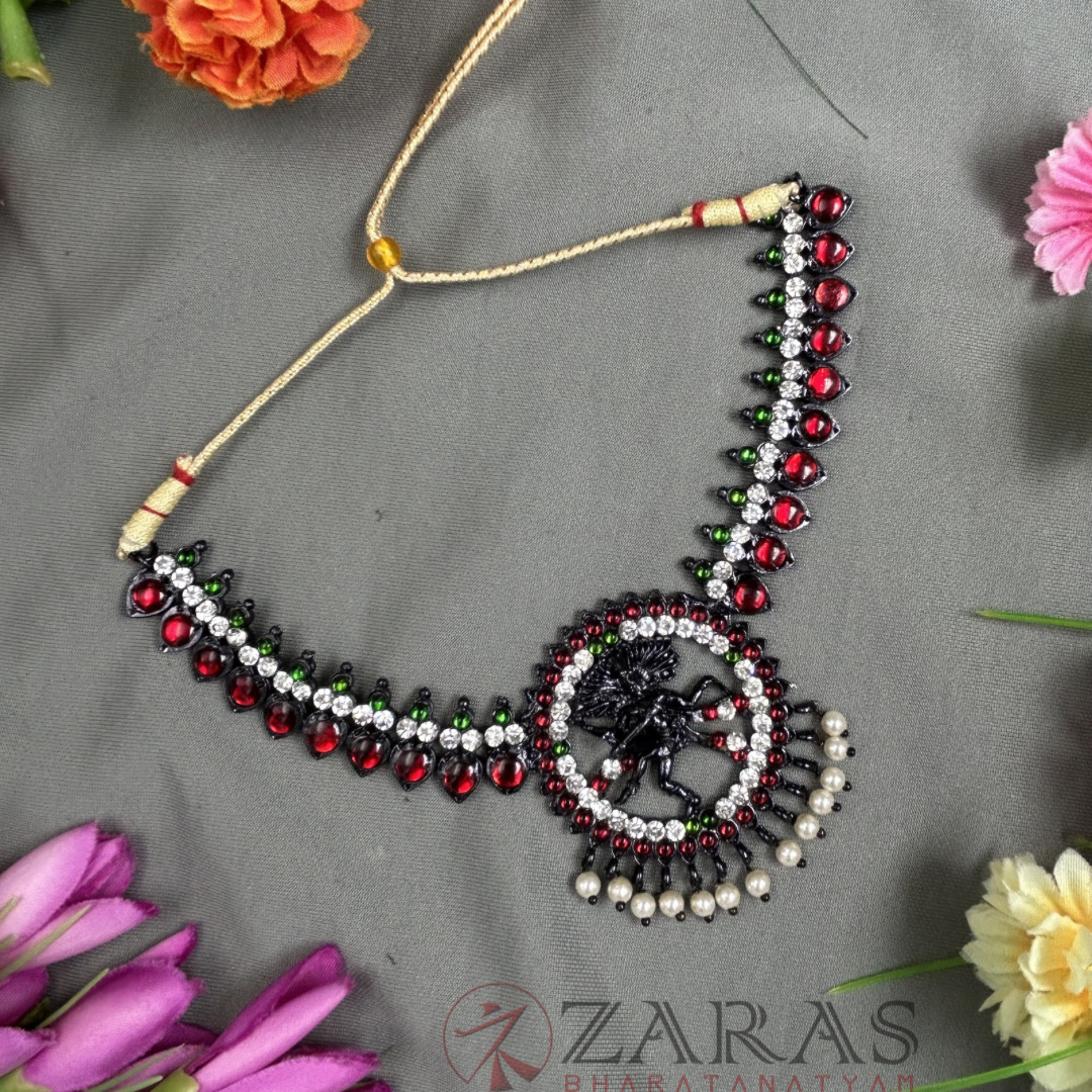 Bharatanatyam Dance Jewellery Black - Nataraj Necklace RG Kemp Beads image 0