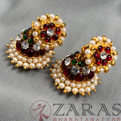 Bharatanatyam Dance Jewellery - Jimiki with Kammal 3L Kemp RG CS (Small) image 2