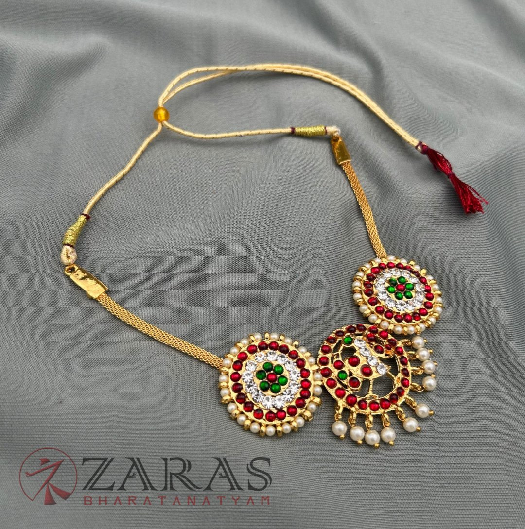 Bharatanatyam Dance Jewellery - Necklace D Sun & Peacock CS RG Kemp SA image 1