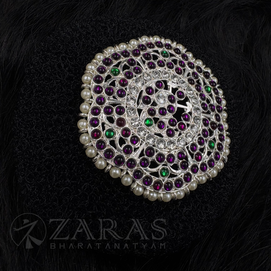 Bharatanatyam Dance Silver Jewellery - Peacock Rakodi PG Kemp pearls image 1
